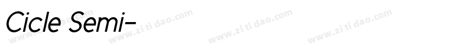 Cicle Semi字体转换